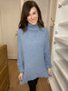 Dinner in the City Sweater in Faded Denim