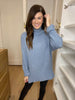 Dinner in the City Sweater in Faded Denim