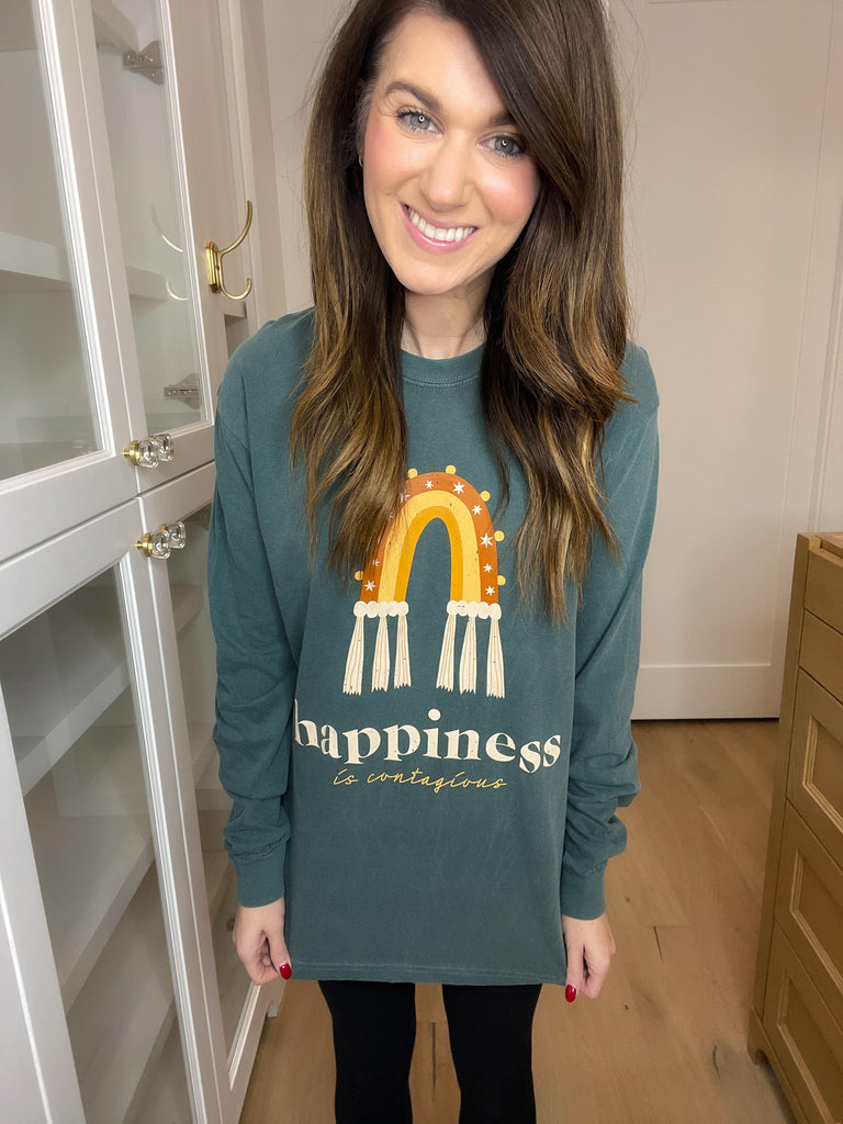Happiness is Contagious Long Sleeve Tee
