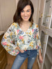 Cecile Floral V-Neck Top