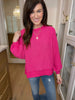 Happiest Days Sweater in Hot Pink