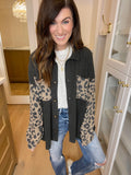 My Own Rules Leopard Sleeve Shacket