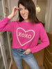 XOXO Sweater in Hot Pink