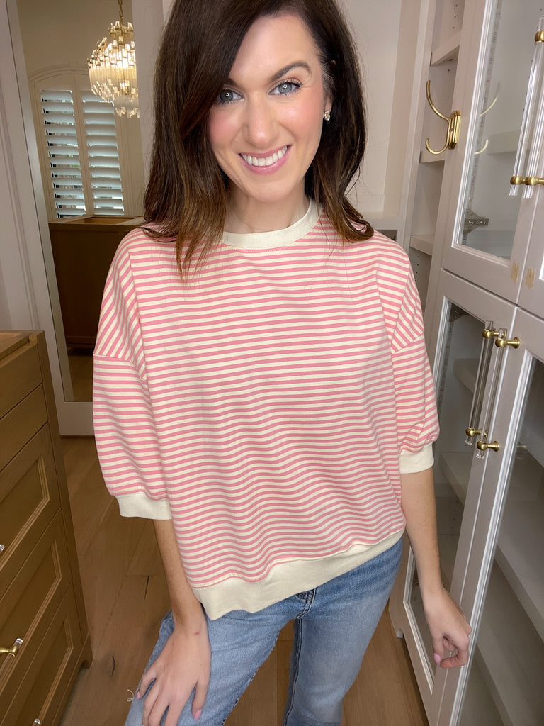Harris Striped Top in Cotton Candy