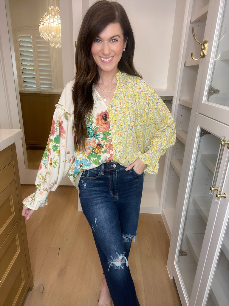 Hopeless Romantic Mixed Floral Top