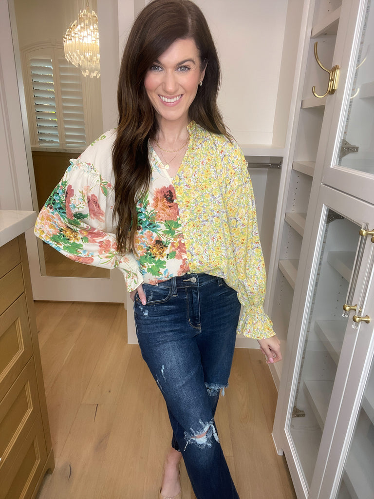 Hopeless Romantic Mixed Floral Top