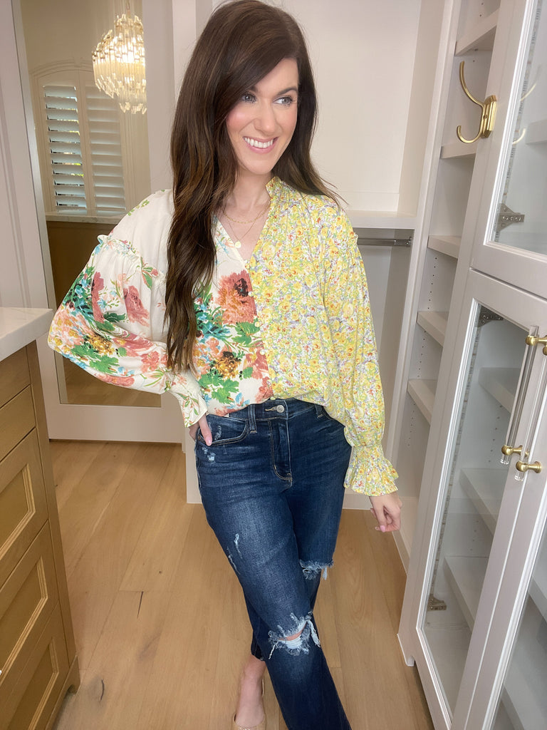 Hopeless Romantic Mixed Floral Top