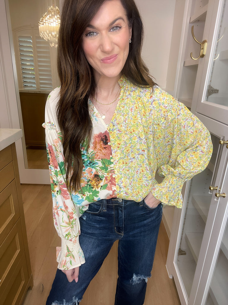 Hopeless Romantic Mixed Floral Top