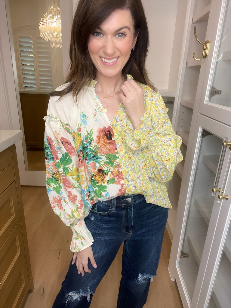 Hopeless Romantic Mixed Floral Top