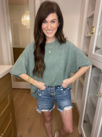 Judy Blue Kara High Rise Rigid Magic Button Fly Cutoff Shorts