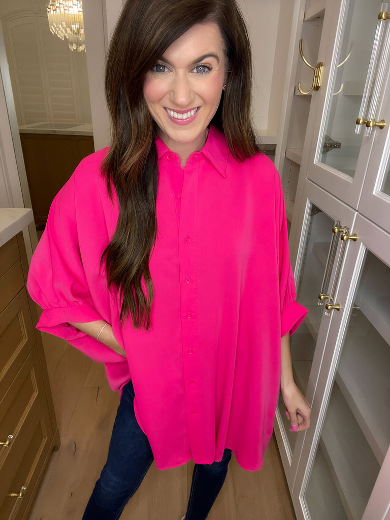 Everyday Beautiful Top in Hot Pink