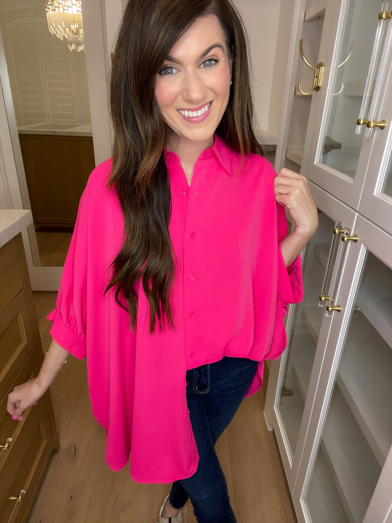Everyday Beautiful Top in Hot Pink