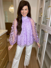Give Me Flutters Top in Lavender