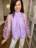 Give Me Flutters Top in Lavender
