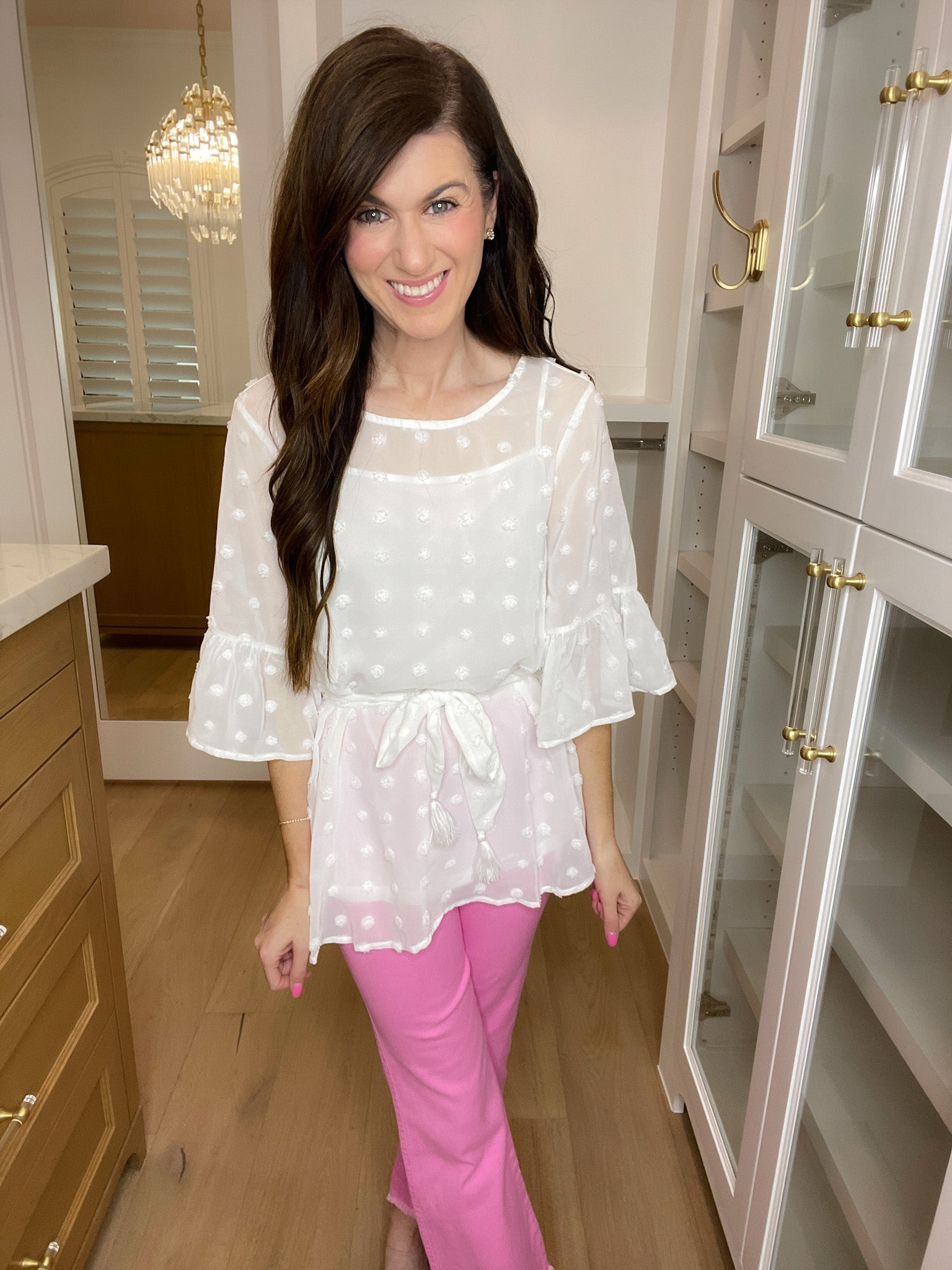 *BELLES & DOORBUSTER* Have it All Swiss Dot Top *Final Sale*