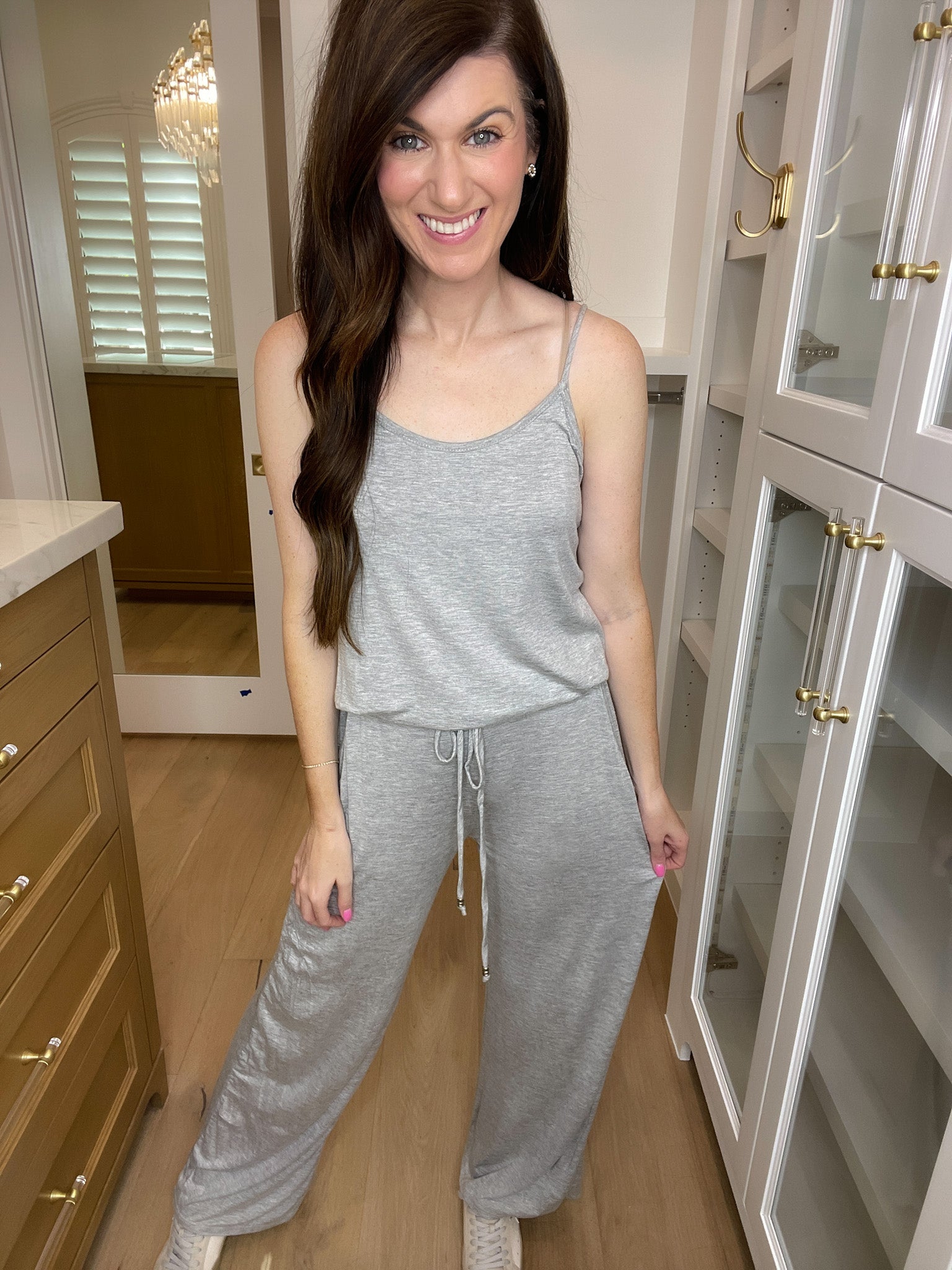 SALE! First Class Ticket Jumpsuit in Heather Gray *Final Sale*