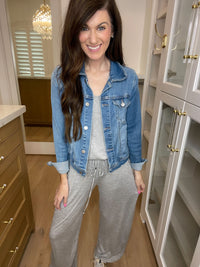 SALE! First Class Ticket Jumpsuit in Heather Gray *Final Sale*