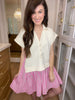 Lunch at the Club Dress in Cream