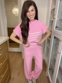 Good to Be Back Joggers in Pink {Part of Set}