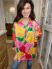 Dia Button Down in Pink/Yellow