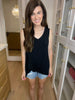 SALE! Twist and Shout Tank in Black *Final Sale*