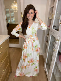 *BELLES & DOORBUSTER* Ivy Floral Maxi Dress in White *Final Sale*