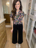 Risen Jones Cropped Wide Leg Jeans in Black