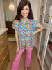 The Lizzy Top in Flower Garden