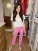 Oliver High Rise Stretch Denim Jeans in Candy Pink
