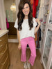Oliver High Rise Stretch Denim Jeans in Candy Pink