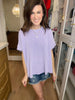 Starting Point Ribbed Tee in Lavender