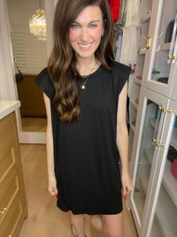 Don't Complicate It Shift Dress in Black