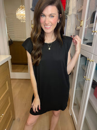 Don't Complicate It Shift Dress in Black