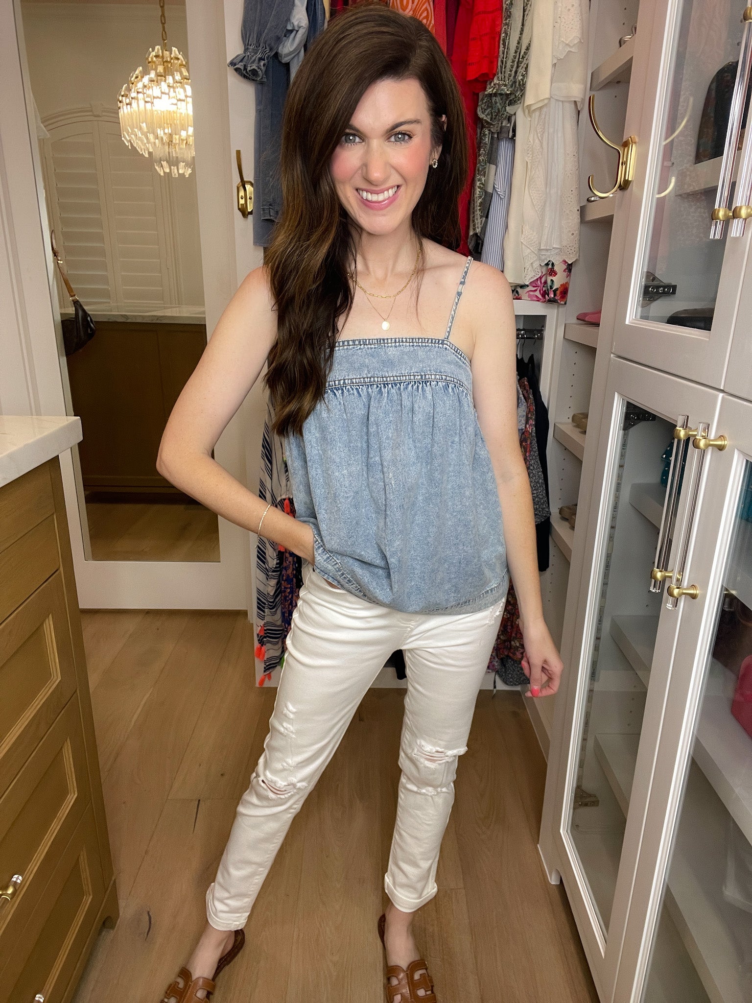 SALE! Risen Harbor White Slim Straight Leg Jeans *Final Sale*