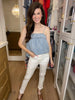 SALE! Risen Harbor White Slim Straight Leg Jeans *Final Sale*