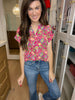 The Lizzy Top in Magenta Perfect Paisley