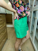 High Energy Green Denim Shorts