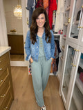 *BELLES & DOORBUSTER* Los Feliz Jumpsuit in Sage