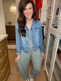 *BELLES & DOORBUSTER* Los Feliz Jumpsuit in Sage