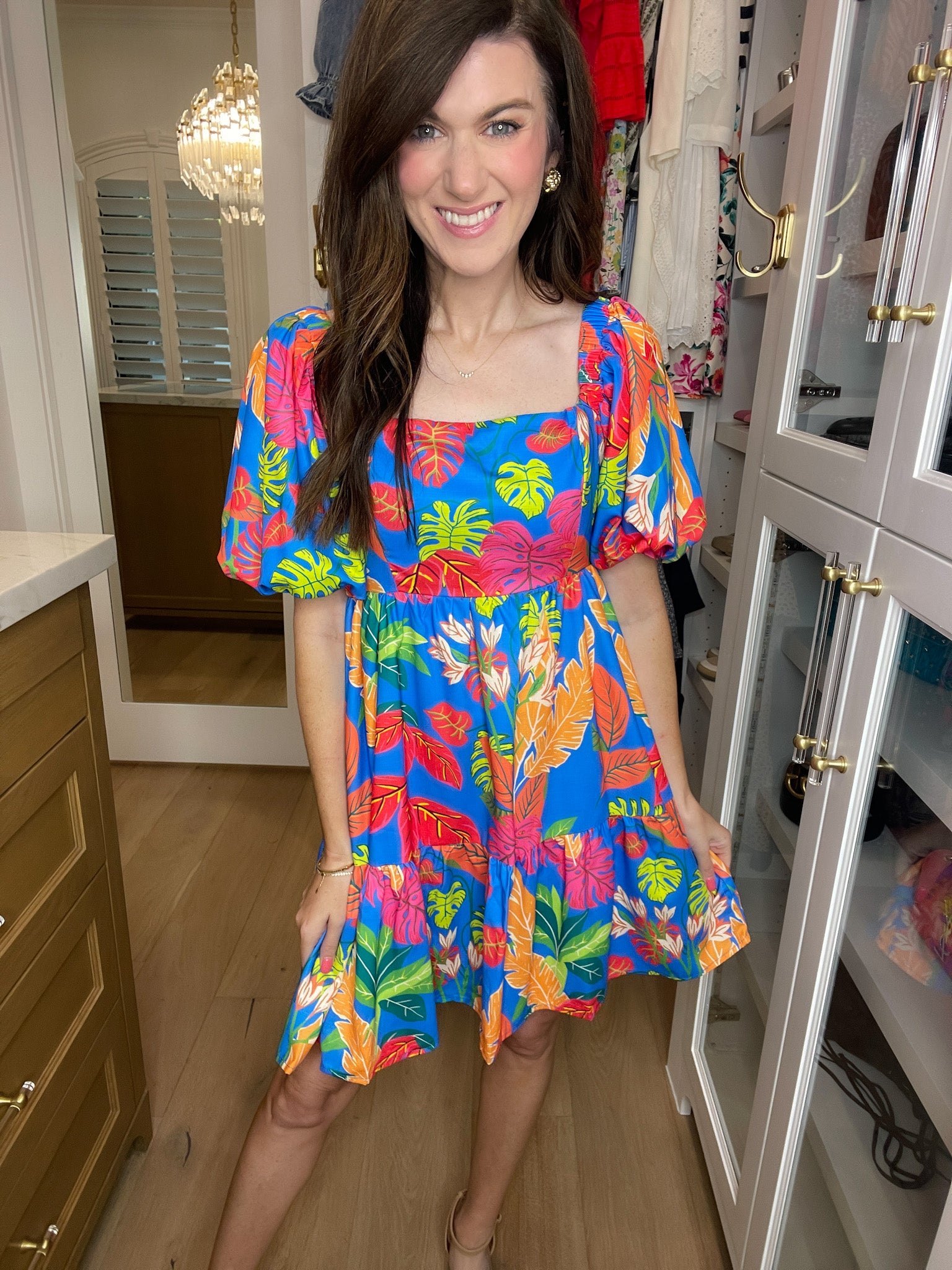 Tropicana Palm Print Dress