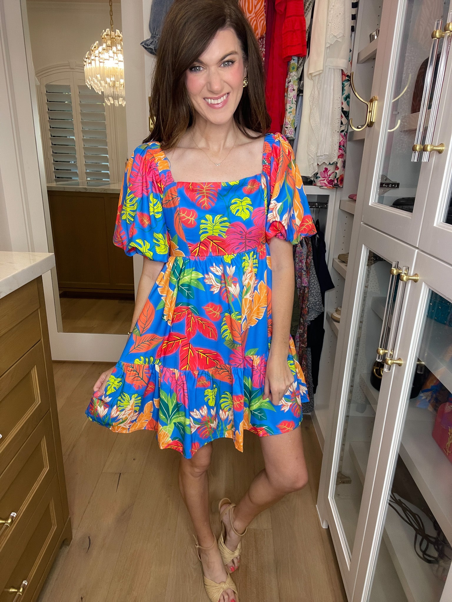 Tropicana Palm Print Dress