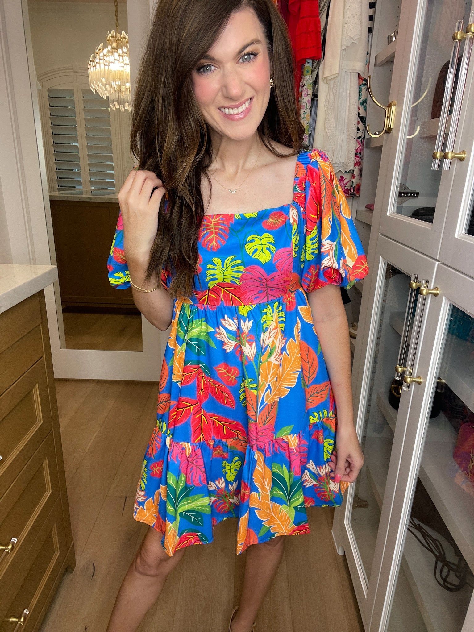 Tropicana Palm Print Dress