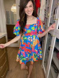 Tropicana Palm Print Dress
