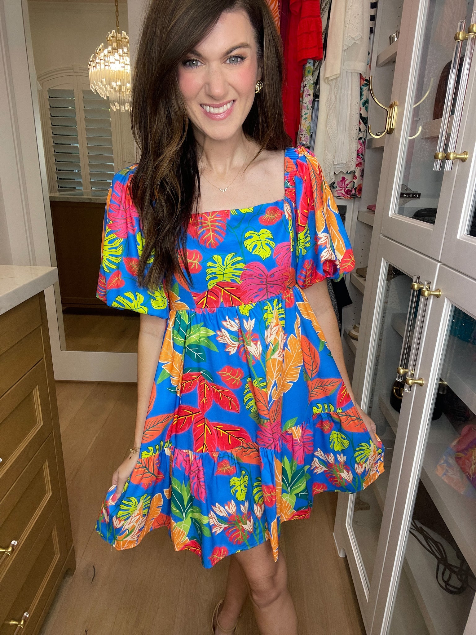 Tropicana Palm Print Dress