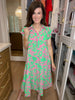 Make it a Date Midi Dress in Emerald/Pink