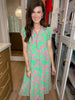 Make it a Date Midi Dress in Emerald/Pink