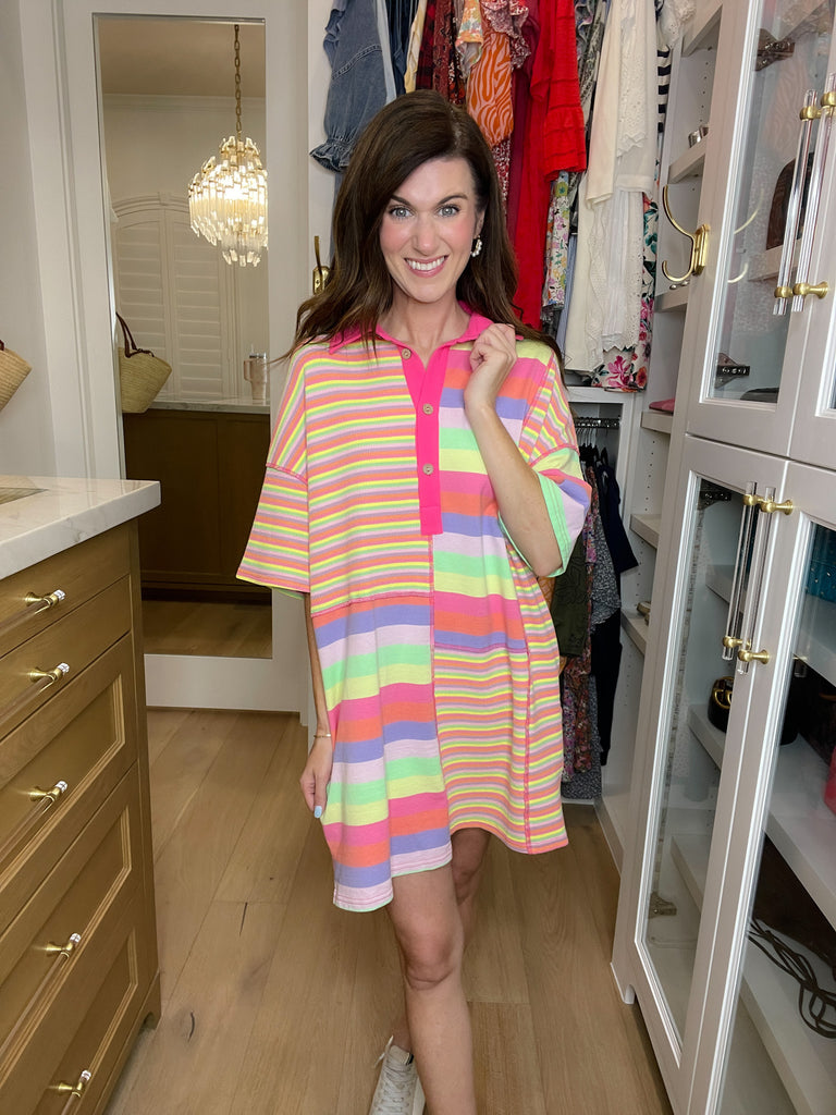 Let's Meet Up Striped Dress