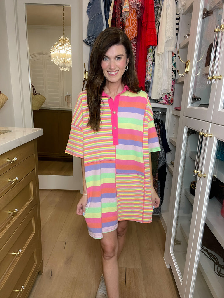 Let's Meet Up Striped Dress