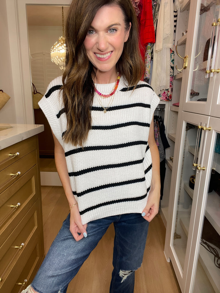All the Hits Striped Sweater Top