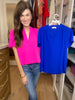 Do Me A Solid Top in Royal or Hot Pink